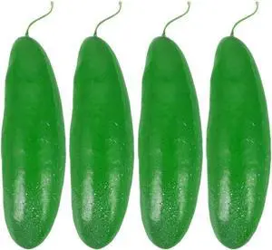 MAGICLULU 4Pcs Artificial Green Cucumber Models 6.69In Realistic Faux Vegetables for Kitchen Decoration Food Display Party Props and Photography MAGICLULU 4Pcs Artificial Green Cucumber Models 6.69In Realistic Faux Vegetables for Kitchen Decoration Food Display Party Props and Photography