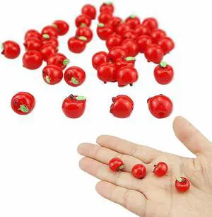 SaktopDeco 40 PCS Red Miniature Resin Apples Tiny Plastic Apples Bulk Resin Fruit 0.47 inch for Photography Props Home Kitchen Table SaktopDeco 40 PCS Red Miniature Resin Apples Tiny Plastic Apples Bulk Resin Fruit 0.47 inch for Photography Props Home Kitchen Table
