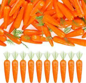jiebor 40 Pcs Artificial Foam Fake Carrot Ornaments for Easter Home 2.5inch jiebor 40 Pcs Artificial Foam Fake Carrot Ornaments for Easter Home 2.5inch