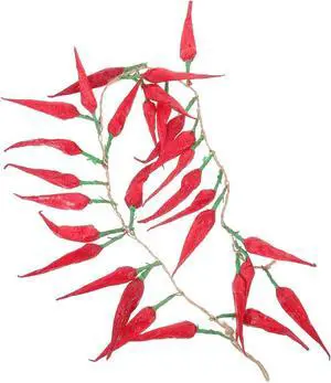 VILLCASE Fake Chili String Artificial Pepper Hanging Wall Decor Lifelike Red Chili Pepper Ornament for Kitchen Farmhouse Home Photo Prop Kindergarten Hotel VILLCASE Fake Chili String Artificial Pepper Hanging Wall Decor Lifelike Red Chili Pepper Ornament for Kitchen Farmhouse Home Photo Prop Kindergarten Hotel