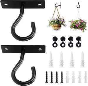 2Pack 2.5In Ceiling Hooks for Hanging Plant, Wall Hanger Plant Holder Black 2Pack 2.5In Ceiling Hooks for Hanging Plant, Wall Hanger Plant Holder Black