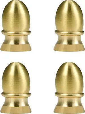ECUDIS Pack of 4 Solid Metal Lamp Finials Caps Knob, Brass ECUDIS Pack of 4 Solid Metal Lamp Finials Caps Knob, Brass