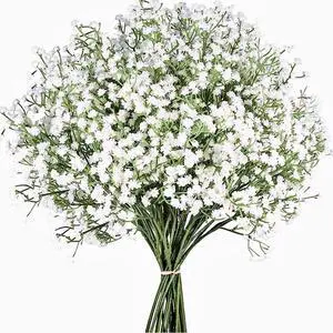 21'' Babys Breath Artificial Flowers 6Pcs White Gypsophila Faux Flowers 21'' Babys Breath Artificial Flowers 6Pcs White Gypsophila Faux Flowers
