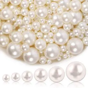 1300PCS Pearls for Vase Filler,Ivory Pearl Beads with No Hole 1300PCS Pearls for Vase Filler,Ivory Pearl Beads with No Hole