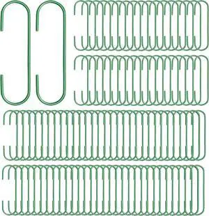 Quacc 100 PCS Green Bauble Hooks Metal Ornament Hooks for Christmas Tree Wreaths Home Kitchen Party Decoration (Green) Quacc 100 PCS Green Bauble Hooks Metal Ornament Hooks for Christmas Tree Wreaths Home Kitchen Party Decoration (Green)