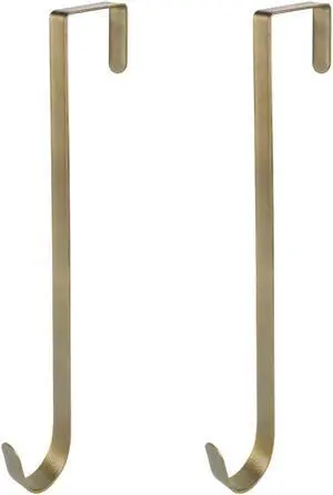 Norgail 2 Pack 12 Inches Heavy Duty Bronze Metal Door Wreath Hanger(20 lbs Capacity), Over the Door Utility Hook for Wreath, Christmas Ornament, Backpack, Handbag or Welcome Sign Norgail 2 Pack 12 Inches Heavy Duty Bronze Metal Door Wreath Hanger(20 lbs Capacity), Over the Door Utility Hook for Wreath, Christmas Ornament, Backpack, Handbag or Welcome Sign