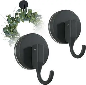 2 Pack Suction Cup Wreath Hanger for Front DoorWaterproof Suction Cup Hanger for Windows, Shower, Smooth Doors,Wreath Hooks for Christmas Thanksgiving Halloween July 4th Easter (Gunmetal Gray) 2 Pack Suction Cup Wreath Hanger for Front DoorWaterproof Suction Cup Hanger for Windows, Shower, Smooth Doors,Wreath Hooks for Christmas Thanksgiving Halloween July 4th Easter (Gunmetal Gray)