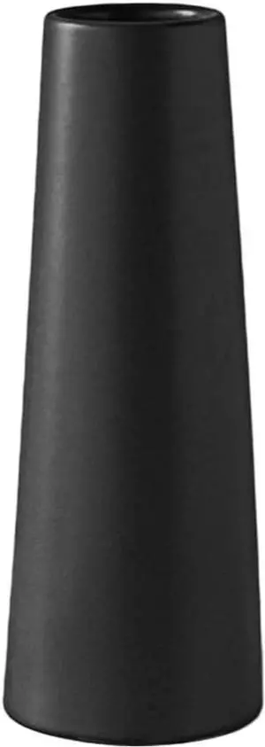 Black Ceramic Vase, 8.5 Inch Flowers Vase for Pampas Grass, Rustic Table Vase for Centerpieces, Simple Modern Vase for Home Office Decor - Matte Black Black Ceramic Vase, 8.5 Inch Flowers Vase for Pampas Grass, Rustic Table Vase for Centerpieces, Simple Modern Vase for Home Office Decor - Matte Black