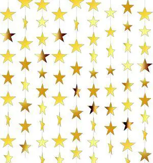 6PCS Gold Star Garland Decorations - 78 Feet Double Side Hanging Stars Decorations for Ceiling, Paper Star Garland Gold Star Streamers for Birthday Wedding Engagement Homecoming Classroom Party 6PCS Gold Star Garland Decorations - 78 Feet Double Side Hanging Stars Decorations for Ceiling, Paper Star Garland Gold Star Streamers for Birthday Wedding Engagement Homecoming Classroom Party