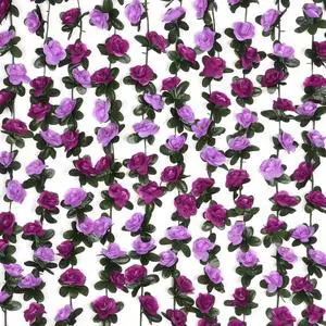 BLEUM CADE 2Pcs 16.4Ft Fake Flower Garland Artificial Rose Vines BLEUM CADE 2Pcs 16.4Ft Fake Flower Garland Artificial Rose Vines