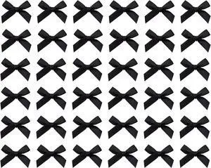 Tupalizy Ribbon Bows Mini Satin Fabric Bows Flowers for DIY Craft Sewing Scrapbooking Wedding Christmas Party Favors Bakery Treat Gift Box Decoration Packaging, 40x40x10mm, 50PCS (Black) Tupalizy Ribbon Bows Mini Satin Fabric Bows Flowers for DIY Craft Sewing Scrapbooking Wedding Christmas Party Favors Bakery Treat Gift Box Decoration Packaging, 40x40x10mm, 50PCS (Black)