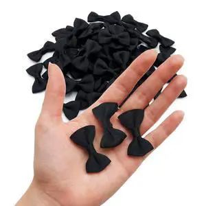 30 Pcs Black Mini Bows for Crafts, 1.5 Inch Small Bow Ties Decor 30 Pcs Black Mini Bows for Crafts, 1.5 Inch Small Bow Ties Decor