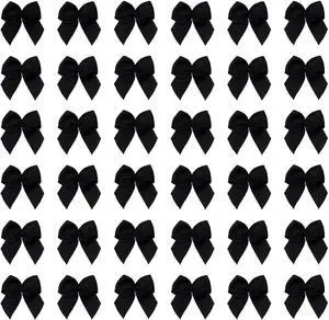 Tupalizy Mini Satin Ribbon Bows Small Craft Sewing Fabric Bows for Christmas Decoration Scrapbook Gift Bags Greeting Invitation Cards Cake Toppers Wedding Party Favor, 25x25mm, 50PCS (Black) Tupalizy Mini Satin Ribbon Bows Small Craft Sewing Fabric Bows for Christmas Decoration Scrapbook Gift Bags Greeting Invitation Cards Cake Toppers Wedding Party Favor, 25x25mm, 50PCS (Black)