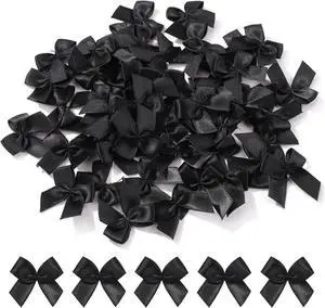yoyokid 50 Pcs 1" Mini Black Bows for Crafts yoyokid 50 Pcs 1" Mini Black Bows for Crafts