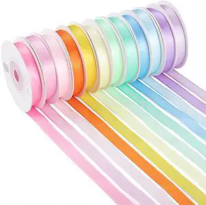 woric 120 Yards Rainbow Ribbon 12 Colors 3/8" x 10 Yards/Roll woric 120 Yards Rainbow Ribbon 12 Colors 3/8" x 10 Yards/Roll