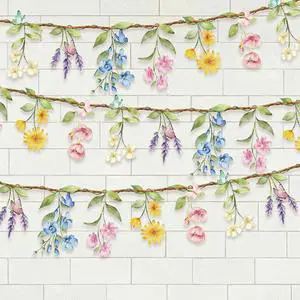2 Pack Wildflower Garland, Wildflower Party Decorations 2 Pack Wildflower Garland, Wildflower Party Decorations
