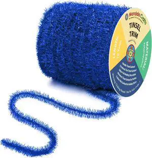 Mandala Crafts Metallic Blue Glitter Tinsel Garland for Decorations Mandala Crafts Metallic Blue Glitter Tinsel Garland for Decorations