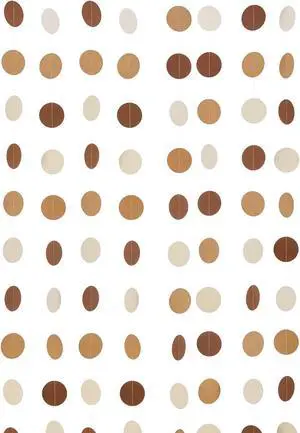 WEVEN Brown Paper Garlands Hanging Circle Decoration Neutral Party Streamers, 30 Feet (Browe, Kraft, Beige) WEVEN Brown Paper Garlands Hanging Circle Decoration Neutral Party Streamers, 30 Feet (Browe, Kraft, Beige)