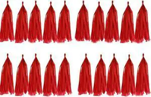 30pcs Paper Tassels Garland Banner Tissue Paper Tassels Red Tassel Garlands 30pcs Paper Tassels Garland Banner Tissue Paper Tassels Red Tassel Garlands