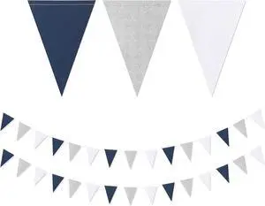Navy-Blue White-Silver Party Decorations Banner - 2 Pack Men Birthday Graduation 2024 Glitter Sprinkles Paper Pennant Triangle Flags, Fathers Day Wedding Baby bridal Shower Bunting Lasting Surprise Navy-Blue White-Silver Party Decorations Banner - 2 Pack Men Birthday Graduation 2024 Glitter Sprinkles Paper Pennant Triangle Flags, Fathers Day Wedding Baby bridal Shower Bunting Lasting Surprise