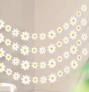 4 Packs Daisy Banner Daisy Birthday Garland Decor Daisy Party Decoration 4 Packs Daisy Banner Daisy Birthday Garland Decor Daisy Party Decoration