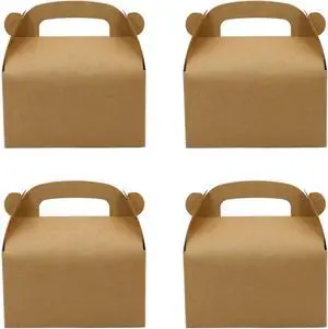 24Pcs Brown Party Favor Treat Boxes Goodie Paper Box with Handles 24Pcs Brown Party Favor Treat Boxes Goodie Paper Box with Handles
