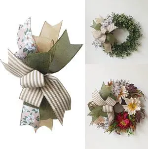 Bow for Wreath,Rustic Wreath Bows,Vintage Farmhouse Everyday Bow for Welcome Sign, Lantern Bow, Door Hanger Bow, Home Decor Bow for Wreath,Rustic Wreath Bows,Vintage Farmhouse Everyday Bow for Welcome Sign, Lantern Bow, Door Hanger Bow, Home Decor