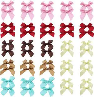 50 Pcs Mini Satin Ribbon Bows Flowers DIY Craft Scrapbooking DIY Embellishmen Projects,Bow Decorations Gift Box Packaging Accessories(Multicolor) 50 Pcs Mini Satin Ribbon Bows Flowers DIY Craft Scrapbooking DIY Embellishmen Projects,Bow Decorations Gift Box Packaging Accessories(Multicolor)