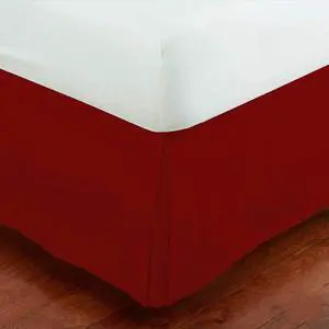 Fancy Collection Easy Care Tailored Microfiber Bed Skirt Solid New (Queen, Red) Fancy Collection Easy Care Tailored Microfiber Bed Skirt Solid New (Queen, Red)