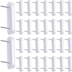Jetec 30 Pieces Plastic Head Double Pins for Bed Skirt Slipcover Jetec 30 Pieces Plastic Head Double Pins for Bed Skirt Slipcover