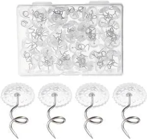 120 Pcs Head Skirt Pins Clear Upholstery Twist Pins for Bed Skirt, Sofa Covers, Fabrics, Car Interiors 120 Pcs Head Skirt Pins Clear Upholstery Twist Pins for Bed Skirt, Sofa Covers, Fabrics, Car Interiors