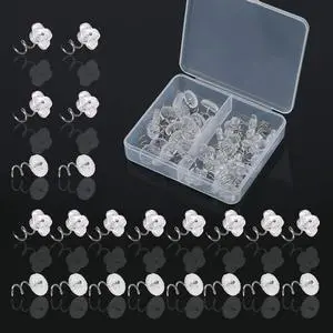 Lunarm 40pcs Upholstery Tacks Clear Heads Twist Pins 0.59 inches Lunarm 40pcs Upholstery Tacks Clear Heads Twist Pins 0.59 inches