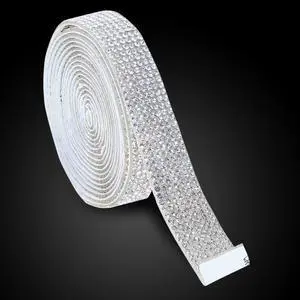 3 Yards Self-Adhesive Rhinestone Ribbon Strips,Crystal Diamond Sticker,Glitter Bling Tape Roll Banding Belt Wrap for Crafts DIY Event Dress Shoes Phone Car Party Decorations (White 7 Rows) 3 Yards Self-Adhesive Rhinestone Ribbon Strips,Crystal Diamond Sticker,Glitter Bling Tape Roll Banding Belt Wrap for Crafts DIY Event Dress Shoes Phone Car Party Decorations (White 7 Rows)