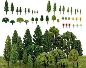 40 Pcs Miniature Trees 1.3-5.1 Inch Assorted Model Trees for Crafts Forest Diorama Kit Faux Plants Landscape Set for DIY 40 Pcs Miniature Trees 1.3-5.1 Inch Assorted Model Trees for Crafts Forest Diorama Kit Faux Plants Landscape Set for DIY