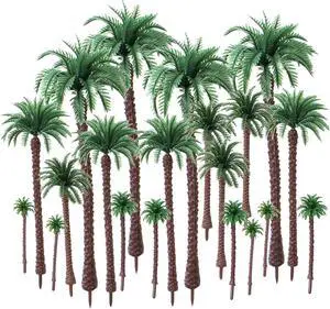 Palm Tree Model Trees, Miniature Palm Trees Fake Plastic Trees for Cake Decoration, Diorama, Fairy Garden, Train Scenery & Beach Landscape DIY(20PCS2.1" - 7.4") Palm Tree Model Trees, Miniature Palm Trees Fake Plastic Trees for Cake Decoration, Diorama, Fairy Garden, Train Scenery & Beach Landscape DIY(20PCS2.1" - 7.4")