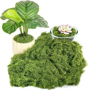 Fake Green Moss for Plants Indoor, 5.3OZ Artificial Moss (Dark Green) Fake Green Moss for Plants Indoor, 5.3OZ Artificial Moss (Dark Green)