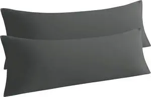 NTBAY Body Microfiber Pillowcases, Set of 2, Dark Grey NTBAY Body Microfiber Pillowcases, Set of 2, Dark Grey