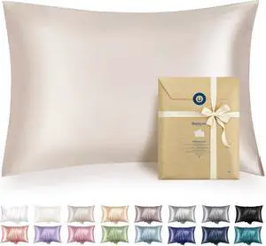 Bedsure Satin Pillowcase with Zipper, Similar to Silk Pillow Cases 2 Pack, Beige Standard Size Satin Pillow Case, Silky & Soft Pillow Covers, Valentines Day Gifts for Women Men, 20x26 Inches Bedsure Satin Pillowcase with Zipper, Similar to Silk Pillow Cases 2 Pack, Beige Standard Size Satin Pillow Case, Silky & Soft Pillow Covers, Valentines Day Gifts for Women Men, 20x26 Inches