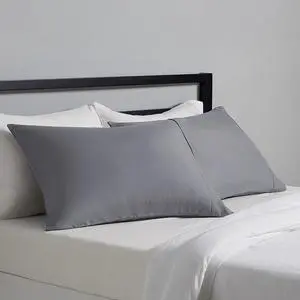 Amazon Basics King Pillowcases Set of 2 - Lightweight, Super Soft Easy Care Microfiber, Dark Gray, 40" L x 20" W, Pillows Not Included Amazon Basics King Pillowcases Set of 2 - Lightweight, Super Soft Easy Care Microfiber, Dark Gray, 40" L x 20" W, Pillows Not Included