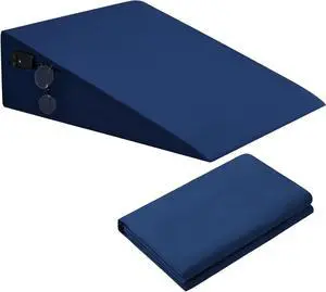 INVGEEXI Navy Blue Bed Wedge Pillow Cover, 25" L x 25" W x 8" H INVGEEXI Navy Blue Bed Wedge Pillow Cover, 25" L x 25" W x 8" H