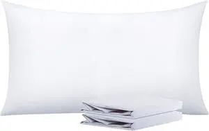 NTBAY King Microfiber Pillowcases, 2 Pack, 20 x 36, White NTBAY King Microfiber Pillowcases, 2 Pack, 20 x 36, White