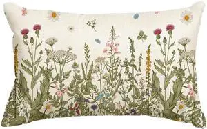 AVOIN colorlife Wildflowers Fall Throw Pillow Cover, 12 x 20 Inch Flower Cushion Case Decoration for Sofa Couch AVOIN colorlife Wildflowers Fall Throw Pillow Cover, 12 x 20 Inch Flower Cushion Case Decoration for Sofa Couch
