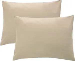iMaylex 1800 Series Super Soft Brushed Microfiber Fabric Zipper Pillowcase, Luxury Cozy and Lightweight, Set of 2, Khaki, Standard, 20x26 Inches iMaylex 1800 Series Super Soft Brushed Microfiber Fabric Zipper Pillowcase, Luxury Cozy and Lightweight, Set of 2, Khaki, Standard, 20x26 Inches