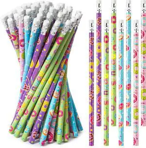 Xqumoi 60Pcs Doughnut Pencils with Erasers - Cute Donut Themed #2 HB Wooden Pencils in Bulk Birthday Party Favors Classroom Student Rewards Goodie Bag Fillers Stuffers Back to School Gift Xqumoi 60Pcs Doughnut Pencils with Erasers - Cute Donut Themed #2 HB Wooden Pencils in Bulk Birthday Party Favors Classroom Student Rewards Goodie Bag Fillers Stuffers Back to School Gift