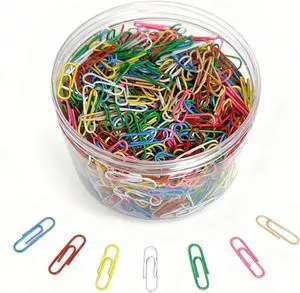 Colored Small Paper Clips, 1000PCS, 1.1 Inch Colored Small Paper Clips, 1000PCS, 1.1 Inch