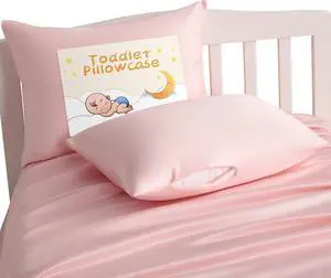 NTBAY Toddler Satin Pillowcases, Set of 2, Zipper, Pink NTBAY Toddler Satin Pillowcases, Set of 2, Zipper, Pink