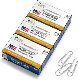 Upgrade Office Supply Jumbo Paper Clips, 300 Count, 3 Boxes of 100, Made in USA Upgrade Office Supply Jumbo Paper Clips, 300 Count, 3 Boxes of 100, Made in USA