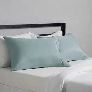 Amazon Basics Standard Pillowcases Set of 2 - Lightweight, Super Soft Easy Care Microfiber, Spa Blue, 30" L x 20" W, Pillows Not Included Amazon Basics Standard Pillowcases Set of 2 - Lightweight, Super Soft Easy Care Microfiber, Spa Blue, 30" L x 20" W, Pillows Not Included