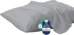 Royale Linens Standard Pillowcase Set of 2 - Bed Pillow Cover - 20"x26" - Silver Pillowcases - 1800 Brushed Microfiber, Wrinkle & Fade Resistant - Soft & Cozy- Standard Size Pillow Case (STD, Silver) Royale Linens Standard Pillowcase Set of 2 - Bed Pillow Cover - 20"x26" - Silver Pillowcases - 1800 Brushed Microfiber, Wrinkle & Fade Resistant - Soft & Cozy- Standard Size Pillow Case (STD, Silver)