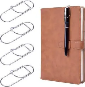 Wisdompro 12 Pack Paper Clip Pen Holder for Notebook, Journal, Silver Wisdompro 12 Pack Paper Clip Pen Holder for Notebook, Journal, Silver